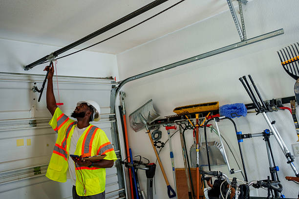 Professional Garage Door Panel Replacement technician working in Rockwall County County, TX